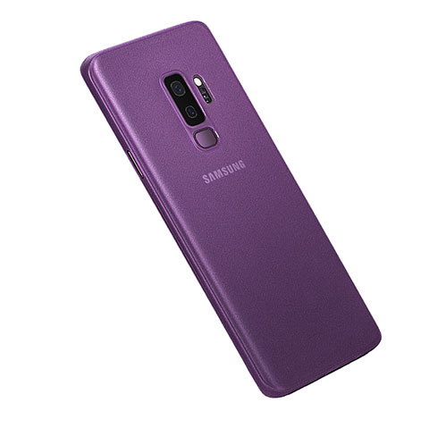 Custodia Ultra Slim Trasparente Rigida Cover Opaca per Samsung Galaxy S9 Plus Viola