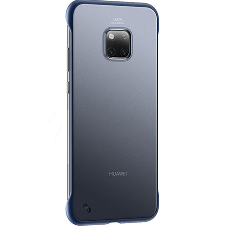 Custodia Ultra Sottile Trasparente Rigida Cover Opaca H01 per Huawei Mate 20 Pro Blu