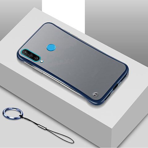 Custodia Ultra Sottile Trasparente Rigida Cover Opaca H01 per Huawei P30 Lite Blu