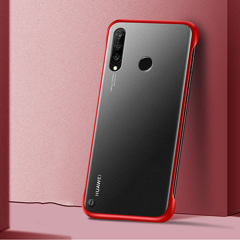 Custodia Ultra Sottile Trasparente Rigida Cover Opaca H02 per Huawei P30 Lite Rosso