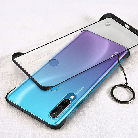 Custodia Ultra Sottile Trasparente Rigida Cover Opaca H03 per Huawei P30 Lite New Edition Nero