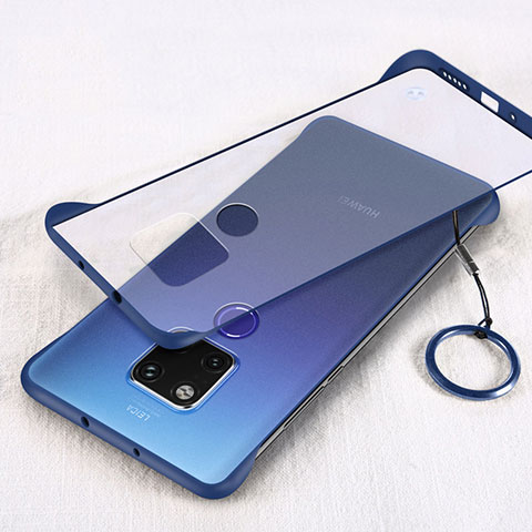 Custodia Ultra Sottile Trasparente Rigida Cover Opaca H05 per Huawei Mate 20 Blu