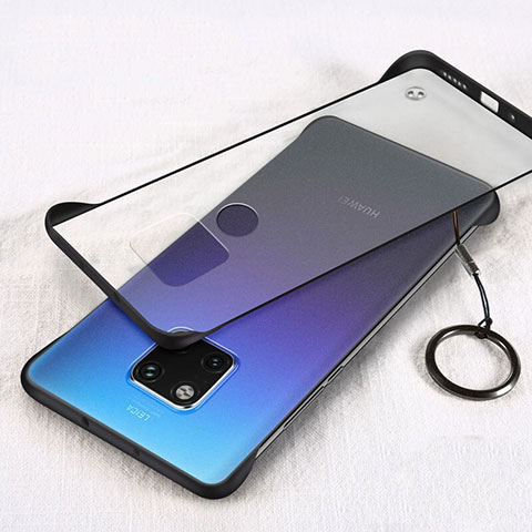 Custodia Ultra Sottile Trasparente Rigida Cover Opaca H05 per Huawei Mate 20 Nero