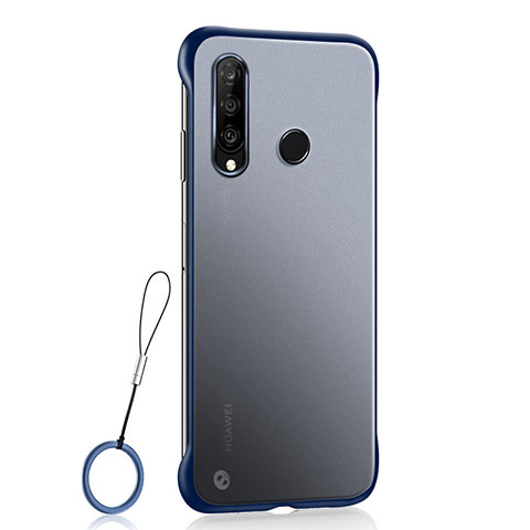 Custodia Ultra Sottile Trasparente Rigida Cover Opaca H05 per Huawei P30 Lite New Edition Blu