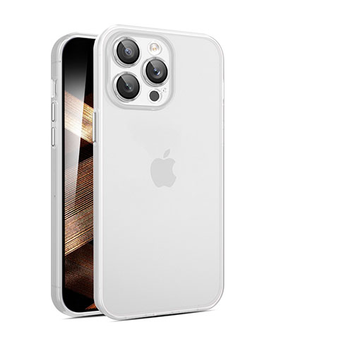 Custodia Ultra Sottile Trasparente Rigida Cover Opaca QC per Apple iPhone 14 Pro Max Chiaro