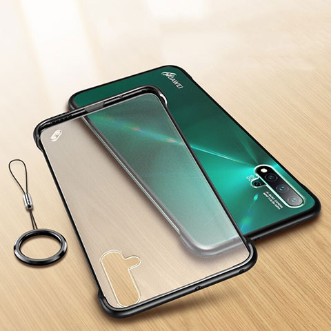 Custodia Ultra Sottile Trasparente Rigida Cover Opaca U01 per Huawei Nova 5 Nero