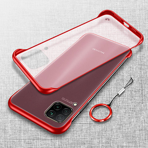 Custodia Ultra Sottile Trasparente Rigida Cover Opaca U01 per Huawei P40 Lite Rosso