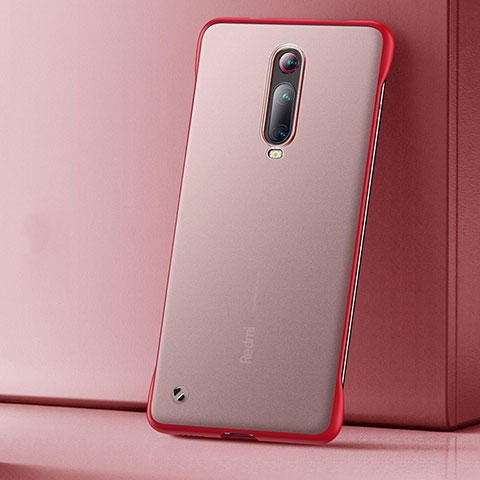 Custodia Ultra Sottile Trasparente Rigida Cover Opaca U01 per Xiaomi Mi 9T Rosso