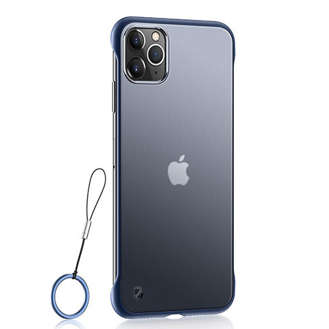 Custodia Ultra Sottile Trasparente Rigida Cover Opaca U02 per Apple iPhone 11 Pro Blu