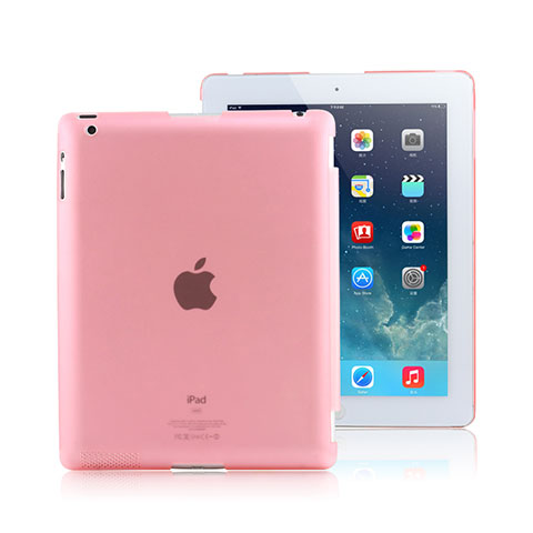Custodia Ultra Sottile Trasparente Rigida Opaca per Apple iPad 3 Rosa