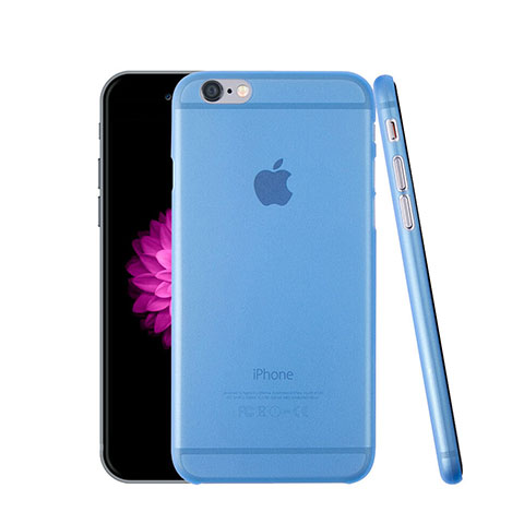 Custodia Ultra Sottile Trasparente Rigida Opaca per Apple iPhone 6 Plus Blu