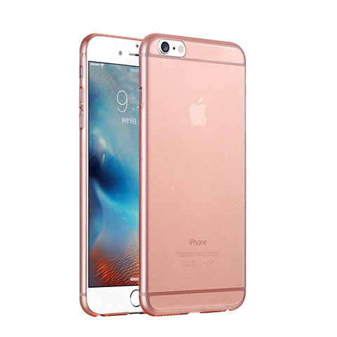 Custodia Ultra Sottile Trasparente Rigida Opaca per Apple iPhone 6 Plus Oro Rosa