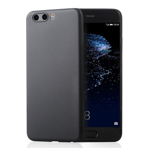 Custodia Ultra Sottile Trasparente Rigida Opaca T01 per Huawei P10 Nero