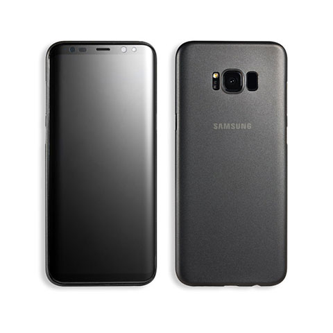 Custodia Ultra Sottile Trasparente Rigida Opaca T02 per Samsung Galaxy S8 Plus Nero