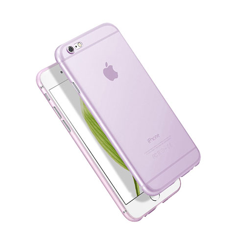 Custodia Ultra Sottile Trasparente Silicone Opaca per Apple iPhone 6S Plus Viola