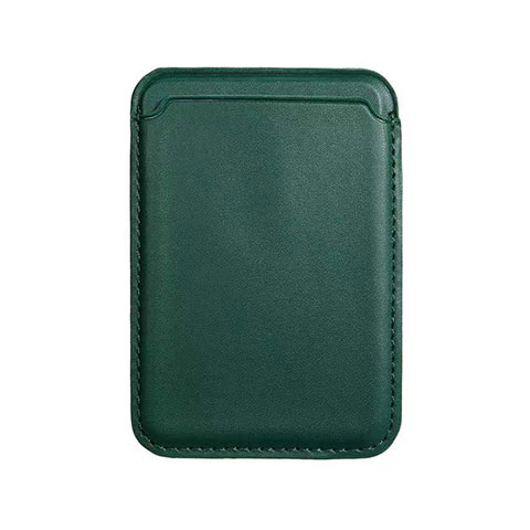 Lusso Pelle Portafoglio con Mag-Safe Magnetic per Apple iPhone 12 Mini Verde