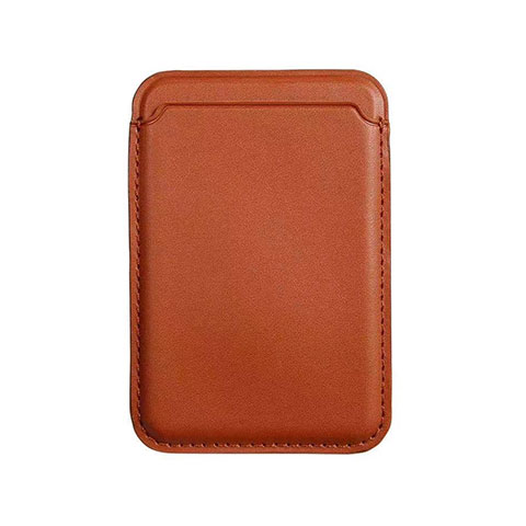 Lusso Pelle Portafoglio con Mag-Safe Magnetic per Apple iPhone 12 Pro Marrone