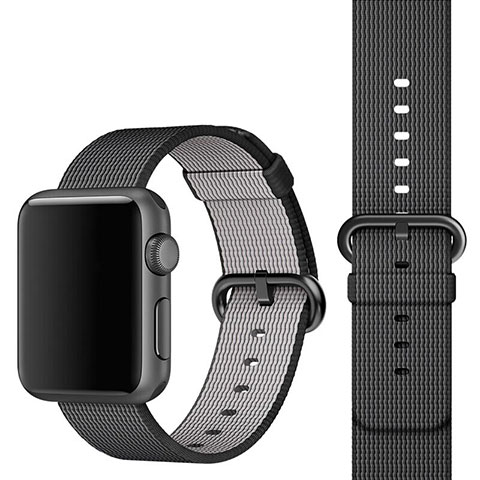 Milanese Cinturino Braccialetto Acciaio per Apple iWatch 38mm Nero