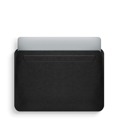 Morbido Pelle Custodia Marsupio Tasca L02 per Apple MacBook Pro 15 pollici Nero