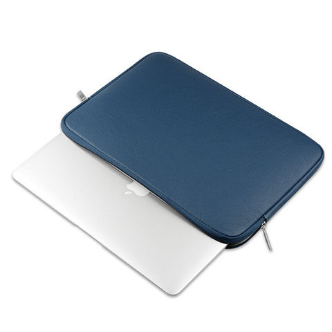 Morbido Pelle Custodia Marsupio Tasca L16 per Apple MacBook Air 13 pollici Blu