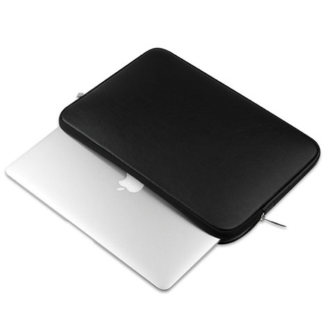 Morbido Pelle Custodia Marsupio Tasca L16 per Apple MacBook Pro 13 pollici (2020) Nero
