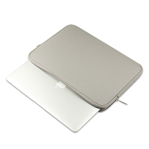Morbido Pelle Custodia Marsupio Tasca L16 per Apple MacBook Pro 13 pollici Grigio