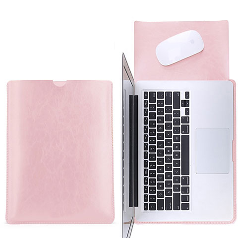 Morbido Pelle Custodia Marsupio Tasca L17 per Apple MacBook Pro 13 pollici Retina Rosa