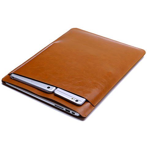 Morbido Pelle Custodia Marsupio Tasca L20 per Apple MacBook Pro 13 pollici (2020) Arancione