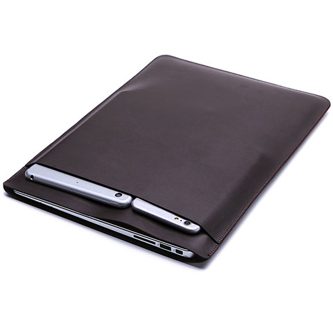 Morbido Pelle Custodia Marsupio Tasca L20 per Apple MacBook Pro 13 pollici (2020) Marrone