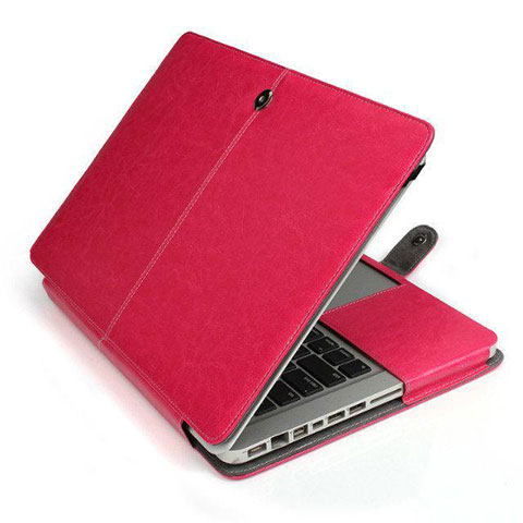 Morbido Pelle Custodia Marsupio Tasca L24 per Apple MacBook Air 11 pollici Rosa Caldo