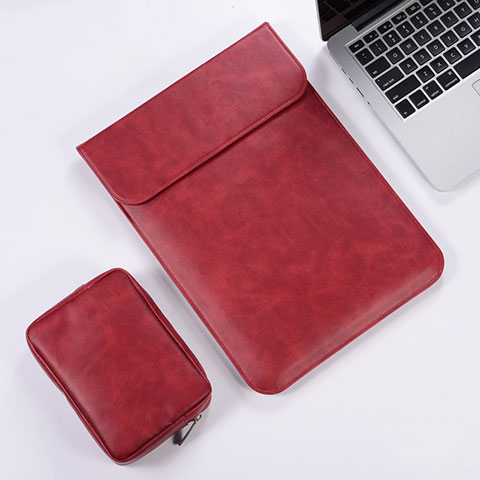 Morbido Pelle Custodia Marsupio Tasca per Apple MacBook Air 11 pollici Rosso