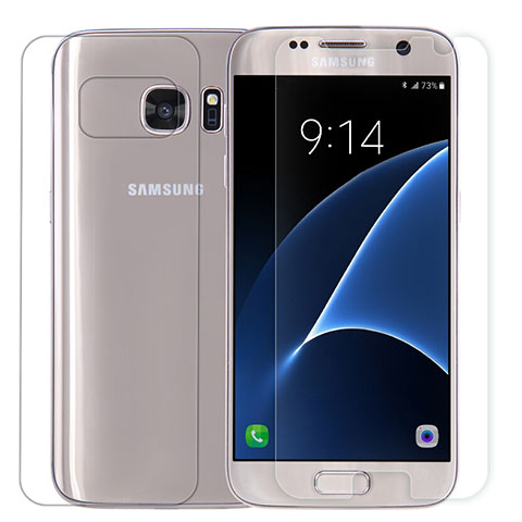 Pellicola in Vetro Temperato Protettiva Fronte e Retro Proteggi Schermo Film per Samsung Galaxy S7 G930F G930FD Chiaro