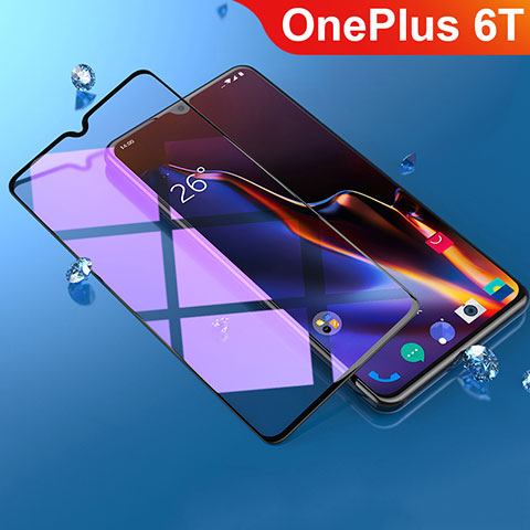 Pellicola in Vetro Temperato Protettiva Integrale Anti Blu-Ray Proteggi Schermo Film F02 per OnePlus 6T Nero