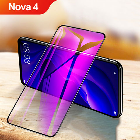 Pellicola in Vetro Temperato Protettiva Integrale Anti Blu-Ray Proteggi Schermo Film F03 per Huawei Nova 4 Nero