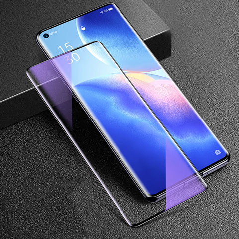 Pellicola in Vetro Temperato Protettiva Integrale Anti Blu-Ray Proteggi Schermo Film per Oppo Find X3 Neo 5G Nero