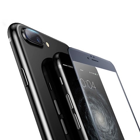 Pellicola in Vetro Temperato Protettiva Integrale Proteggi Schermo Film F02 per Apple iPhone 8 Plus Nero