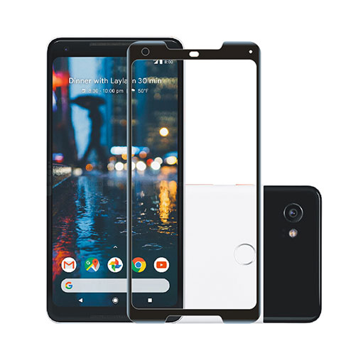 Pellicola in Vetro Temperato Protettiva Integrale Proteggi Schermo Film F02 per Google Pixel 2 XL Nero