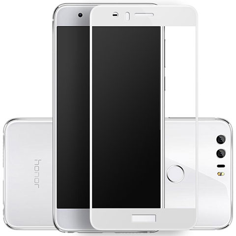 Pellicola in Vetro Temperato Protettiva Integrale Proteggi Schermo Film F02 per Huawei Honor 8 Bianco