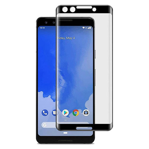 Pellicola in Vetro Temperato Protettiva Integrale Proteggi Schermo Film F03 per Google Pixel 3 Nero