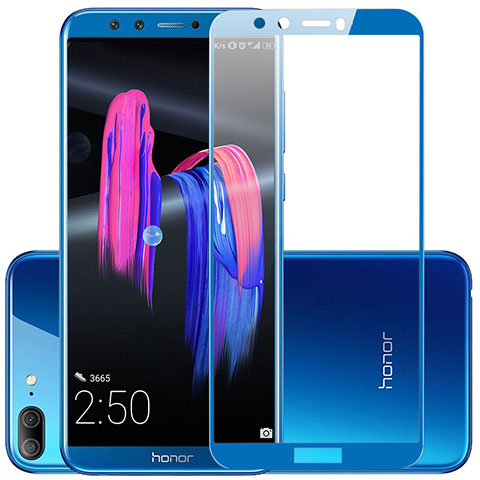 Pellicola in Vetro Temperato Protettiva Integrale Proteggi Schermo Film F03 per Huawei Honor 9 Lite Blu