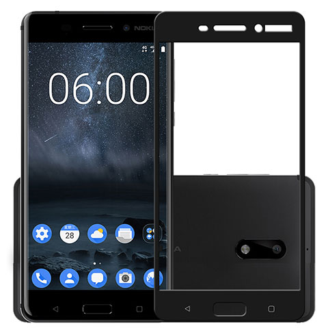 Pellicola in Vetro Temperato Protettiva Integrale Proteggi Schermo Film F03 per Nokia 6 Nero