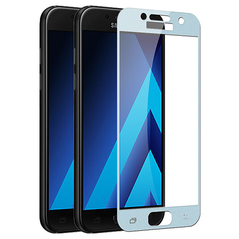 Pellicola in Vetro Temperato Protettiva Integrale Proteggi Schermo Film F03 per Samsung Galaxy A3 (2017) SM-A320F Blu