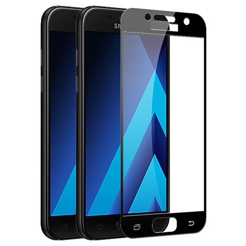 Pellicola in Vetro Temperato Protettiva Integrale Proteggi Schermo Film F03 per Samsung Galaxy A5 (2017) Duos Nero