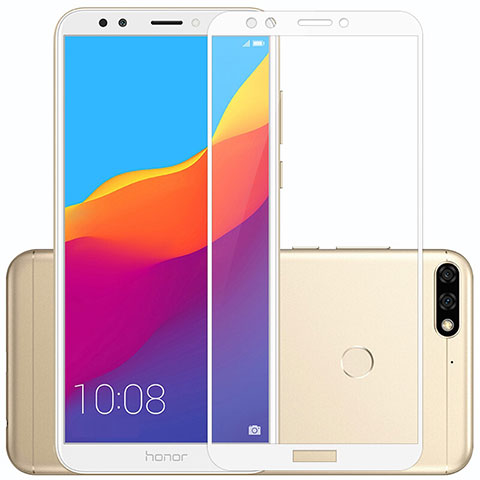 Pellicola in Vetro Temperato Protettiva Integrale Proteggi Schermo Film F04 per Huawei Honor 7C Bianco