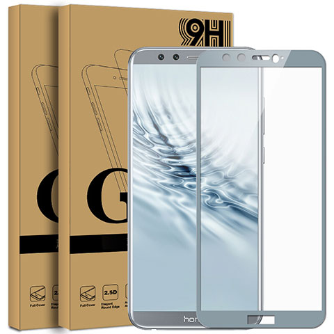 Pellicola in Vetro Temperato Protettiva Integrale Proteggi Schermo Film F04 per Huawei Honor 9 Lite Grigio