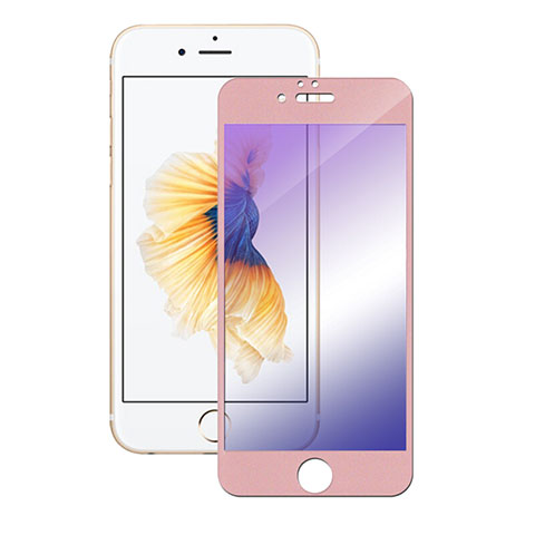 Pellicola in Vetro Temperato Protettiva Integrale Proteggi Schermo Film F05 per Apple iPhone 6S Plus Oro Rosa