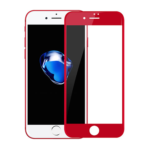 Pellicola in Vetro Temperato Protettiva Integrale Proteggi Schermo Film F19 per Apple iPhone 8 Plus Rosso