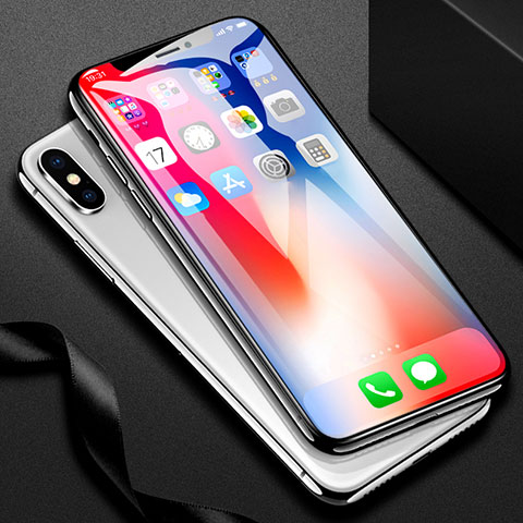 Pellicola in Vetro Temperato Protettiva Integrale Proteggi Schermo Film F31 per Apple iPhone X Nero