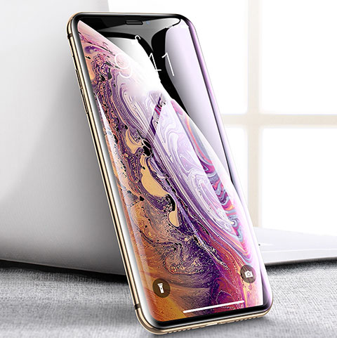 Pellicola in Vetro Temperato Protettiva Integrale Proteggi Schermo Film P08 per Apple iPhone Xs Max Nero