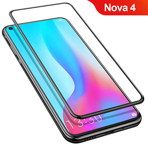 Pellicola in Vetro Temperato Protettiva Integrale Proteggi Schermo Film per Huawei Nova 4 Nero